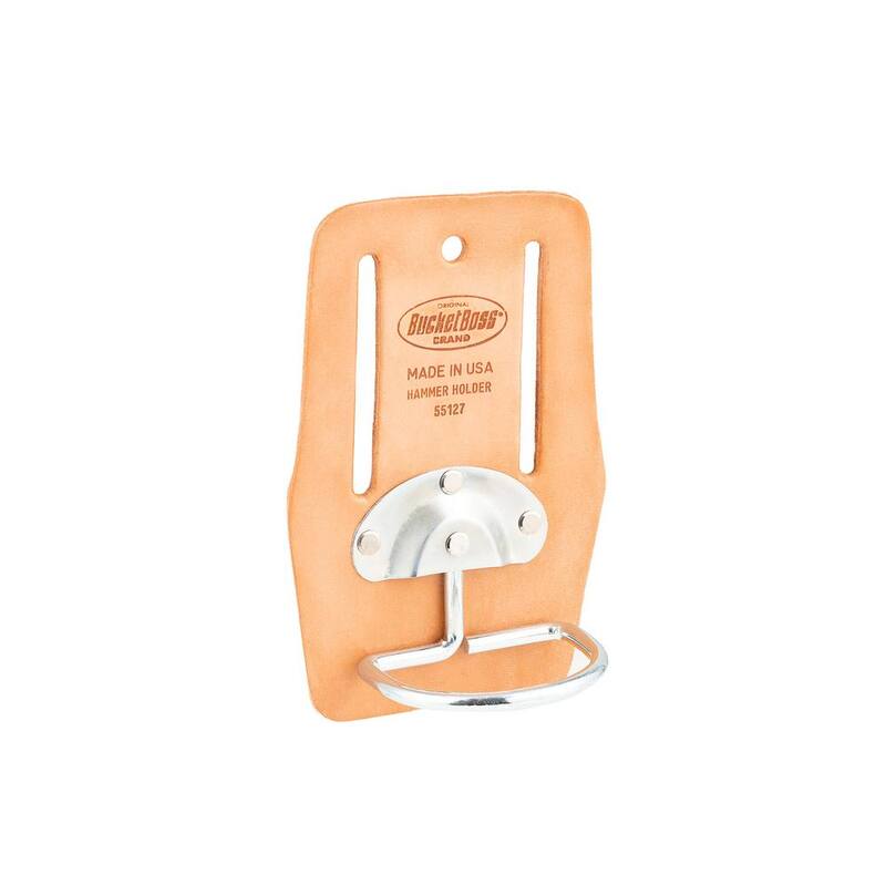 BUCKET BOSS Saddle Leather Swinging Hammer Holder for Work Tool Belts - 55127