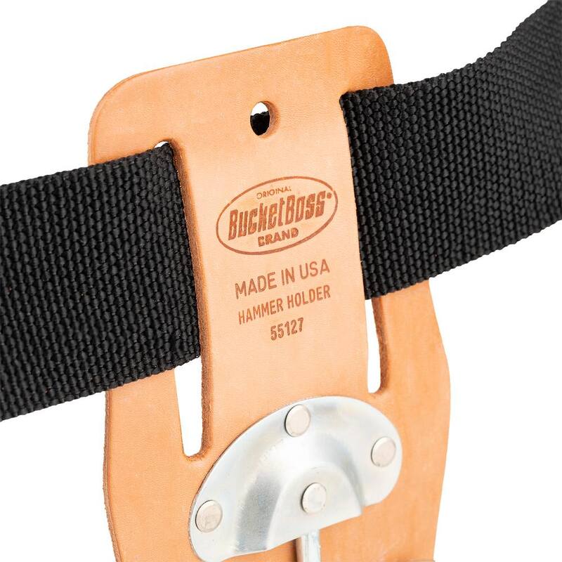 BUCKET BOSS Saddle Leather Swinging Hammer Holder for Work Tool Belts - 55127