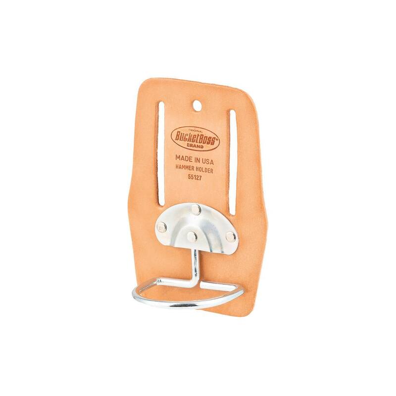 BUCKET BOSS Saddle Leather Swinging Hammer Holder for Work Tool Belts - 55127