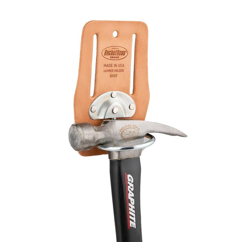 BUCKET BOSS Saddle Leather Swinging Hammer Holder for Work Tool Belts - 55127