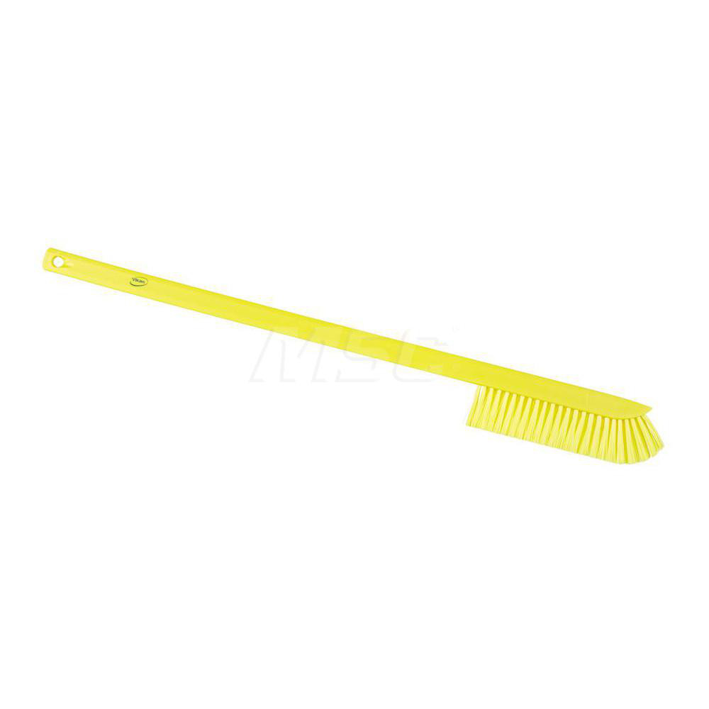 Vikan Ultra-Slim Cleaning Brush with Long Handle, 23.6" Medium, Yellow - 41976