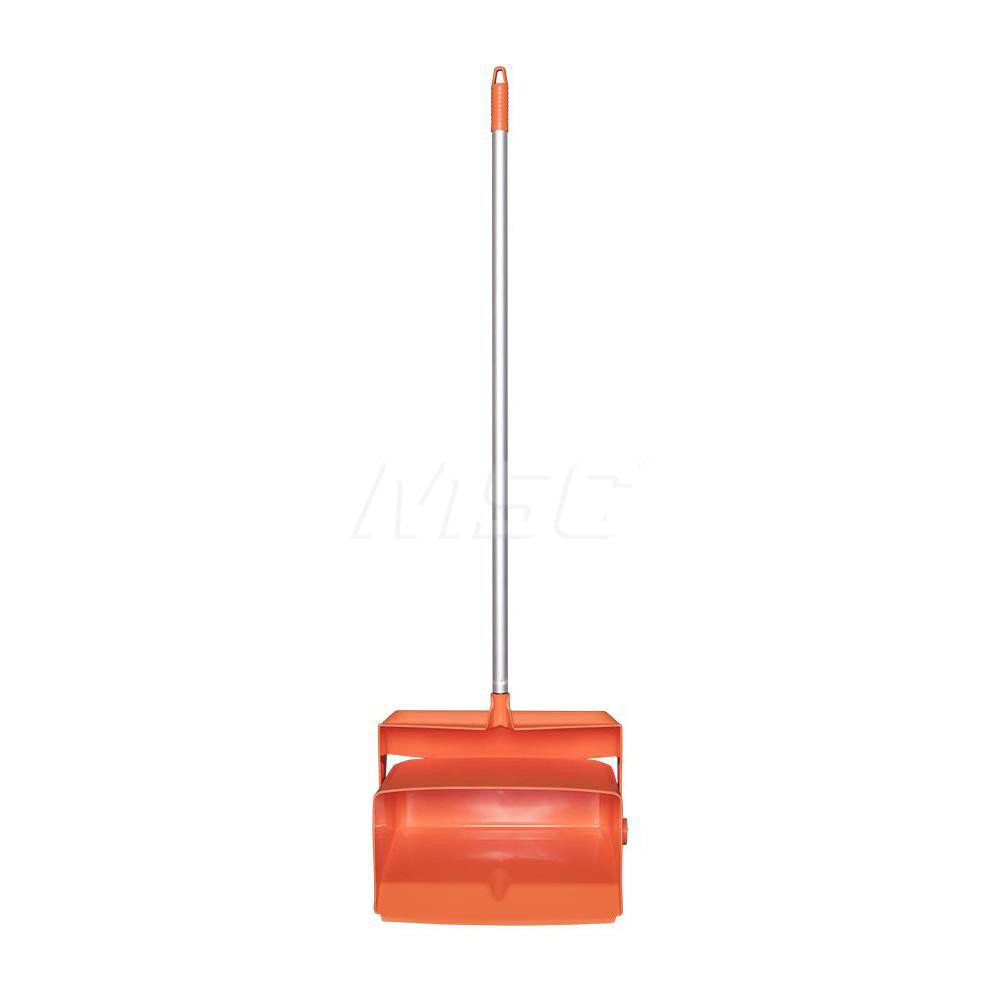 Vikan Lobby Dustpan w/Broom, 14.6", Orange - 62507