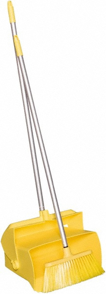 Vikan Lobby Dustpan w/Broom, 14.6", Orange - 62507