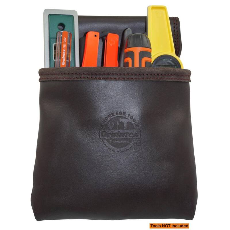 Graintex 1-Pocket Oil Tanned Leather Nail and Tool Pouch - OS2259