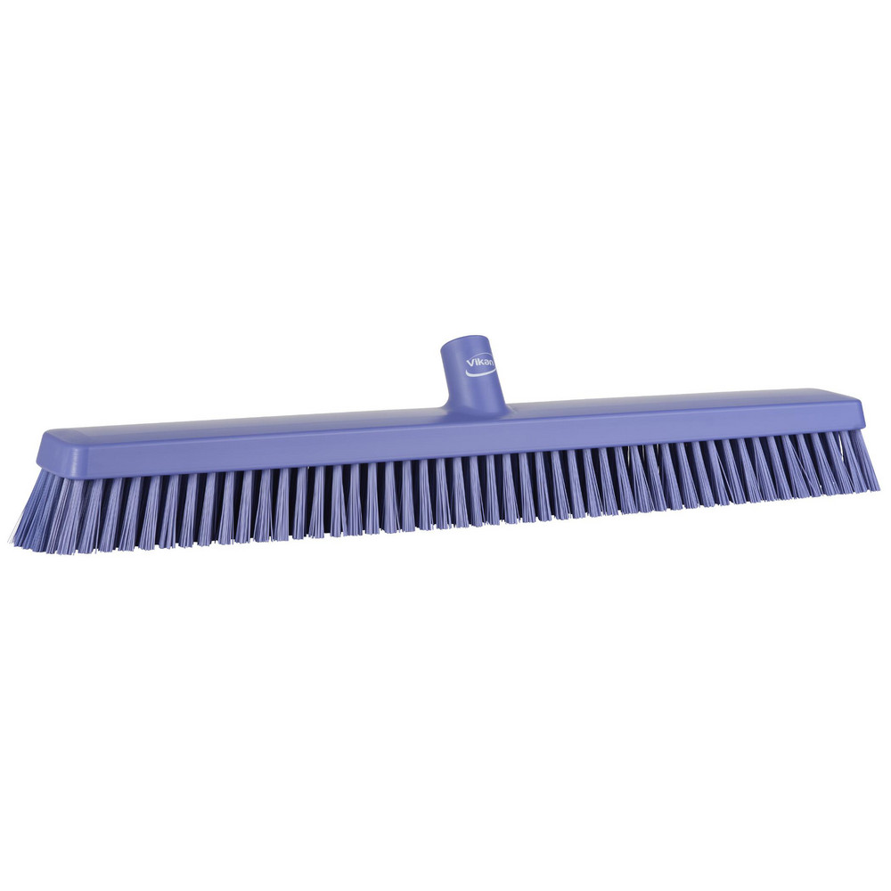 Vikan Heavy-Duty Push Broom, 24.4", Soft/stiff, Green - 31952