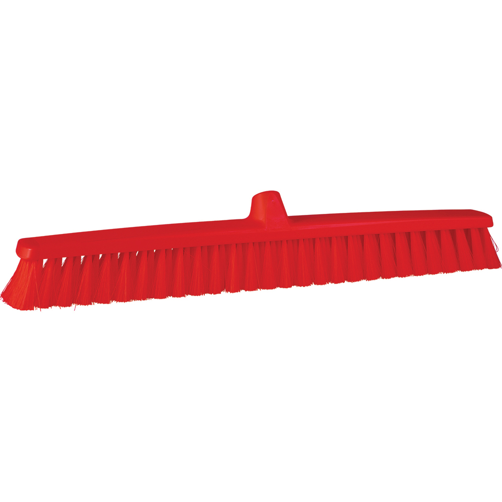 Vikan Heavy-Duty Push Broom, 24.4", Soft/stiff, Green - 31952