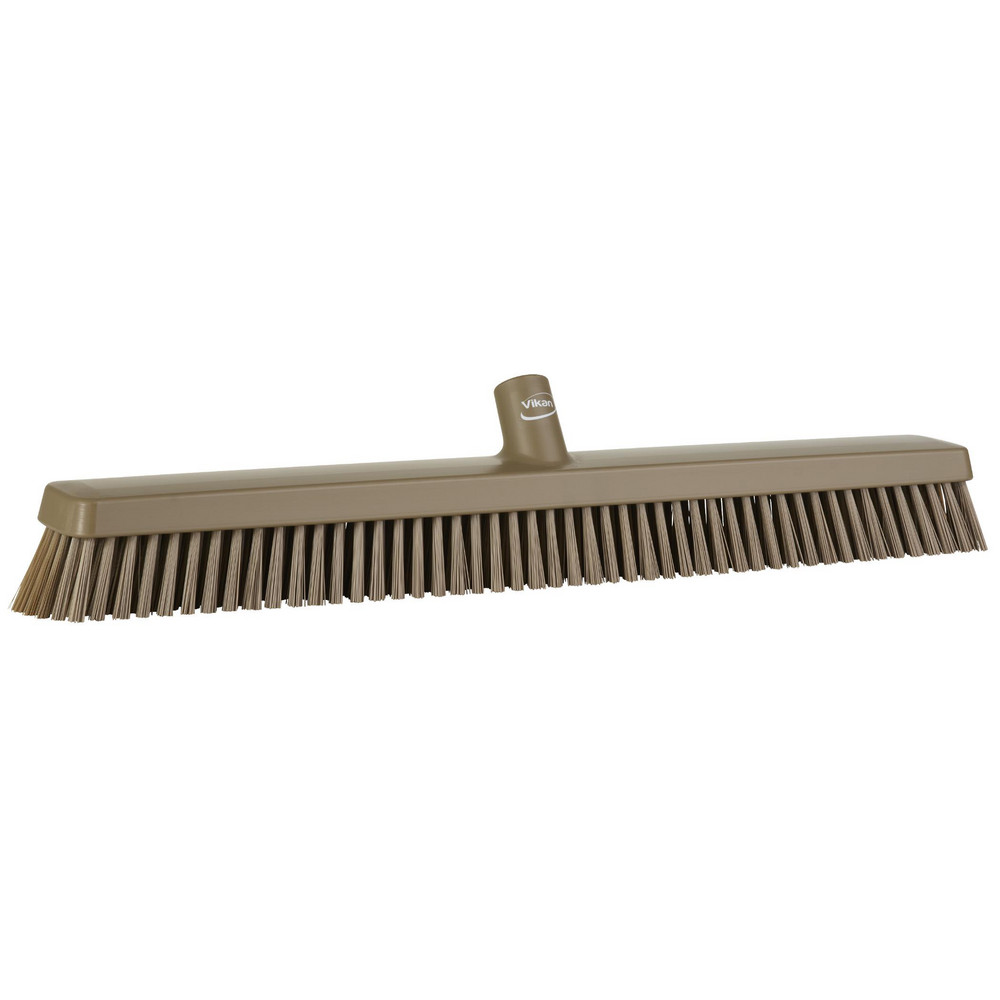Vikan Heavy-Duty Push Broom, 24.4", Soft/stiff, Green - 31952
