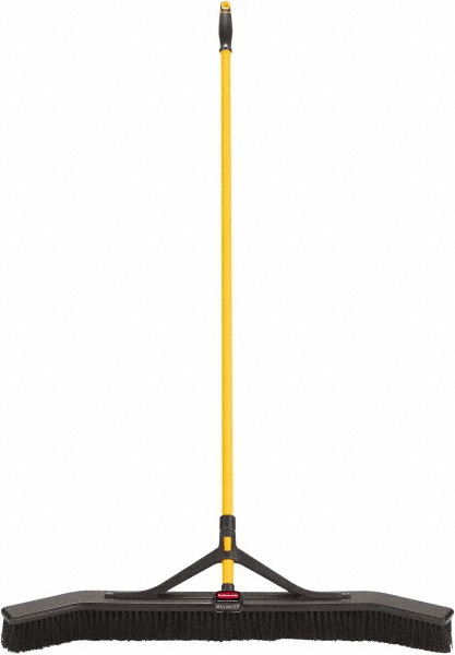 Bon Tool Push Broom: 36" Wide, Plastic Bristle - 12-305