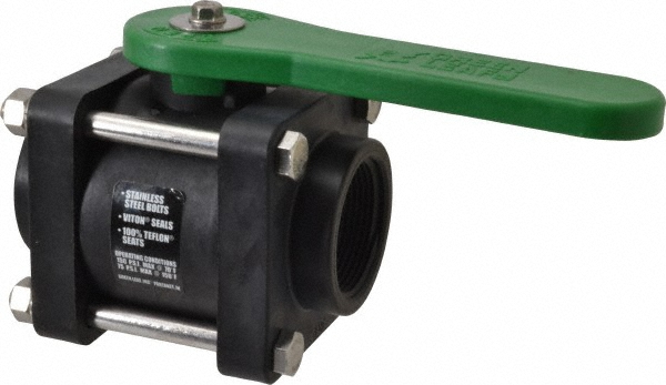 Simtech True Union Manual Ball Valve: 1-1/2" Pipe, Full Port - TBS 402 3 015