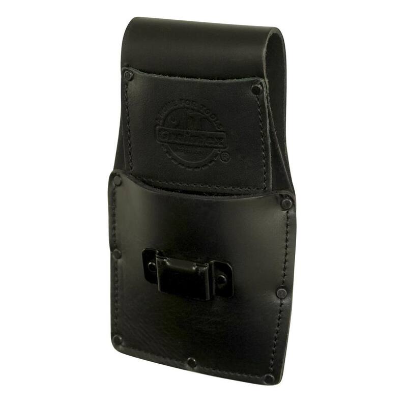 Graintex 2" Ambassador Series Black Top Grain Leather Measuring Tape Holder - AH2341