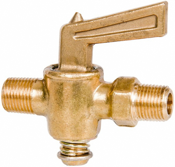 Parker 1/8" Pipe, Male Pipe to Male Pipe Drain Cock & Shutoff Valve - V401P-2-2