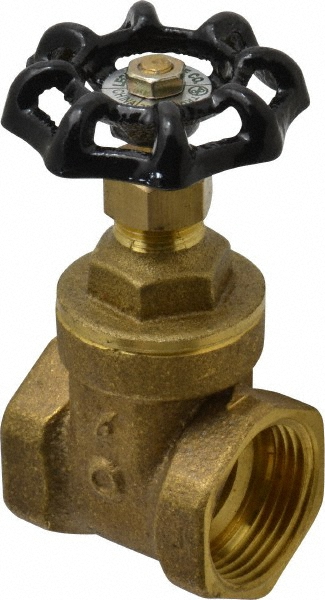 Merit Brass Gate Valve: Gate, 1/2" Pipe, FNPT x FNPT, 316 Stainless Steel - VGT102-08