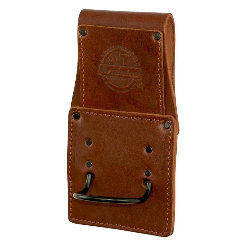 Graintex 2 in. Ambassador Series Top Grain Brown Leather Hammer Holder - AH2322