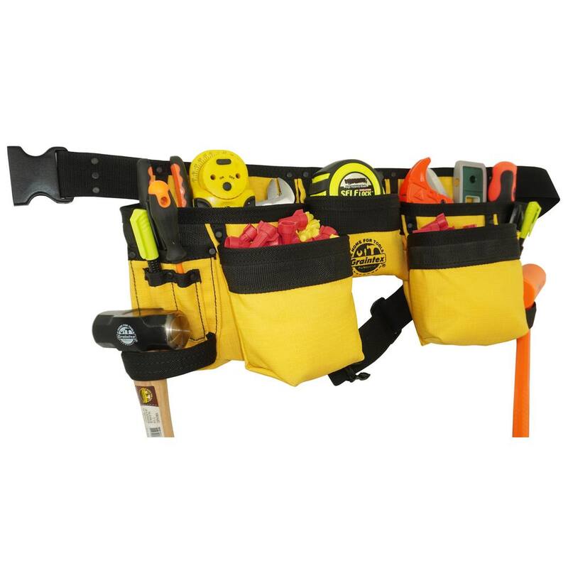 Graintex Yellow Canvas 11-Pocket Finisher Tool Apron - CD2157