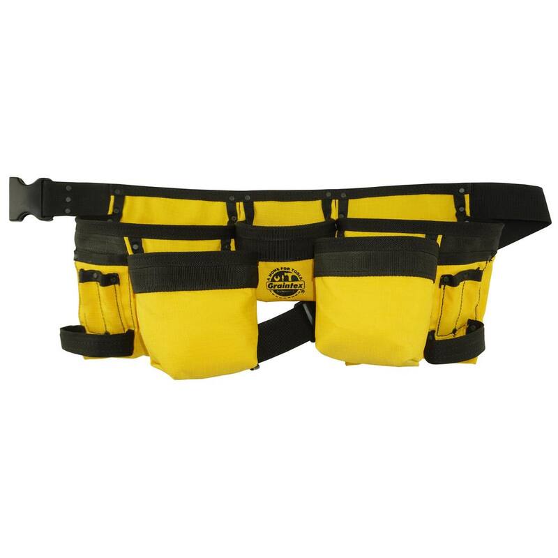 Graintex Yellow Canvas 11-Pocket Finisher Tool Apron - CD2157
