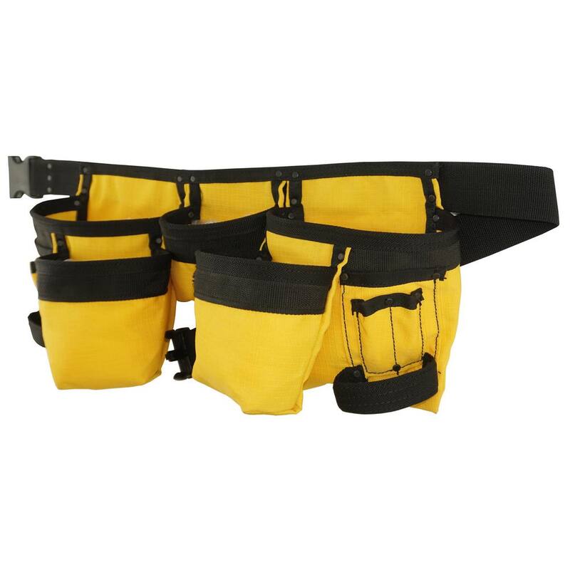 Graintex Yellow Canvas 11-Pocket Finisher Tool Apron - CD2157