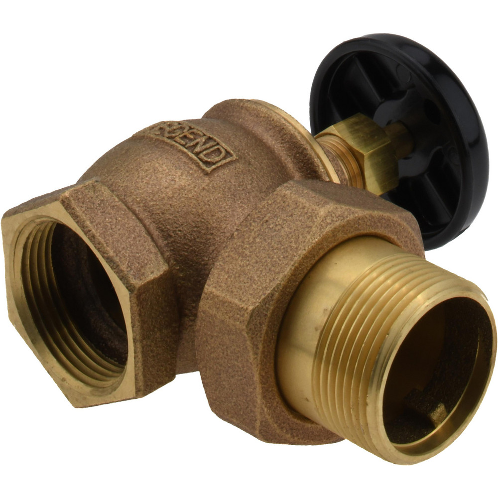 Legend Valve 1-1/4" Pipe, 60 psi WOG Rating, FNPT x Male Union End Connections, Handwheel Steam Angle Radiator Valve - 110-106