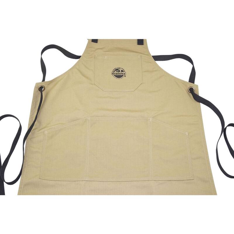 Graintex 5-Pocket Canvas Tool Work Apron in Khaki - CA2283