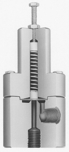 Plast-O-Matic Diaphragm Relief Valve: 2" Inlet, 100 Max psi - RVDT200T-PV