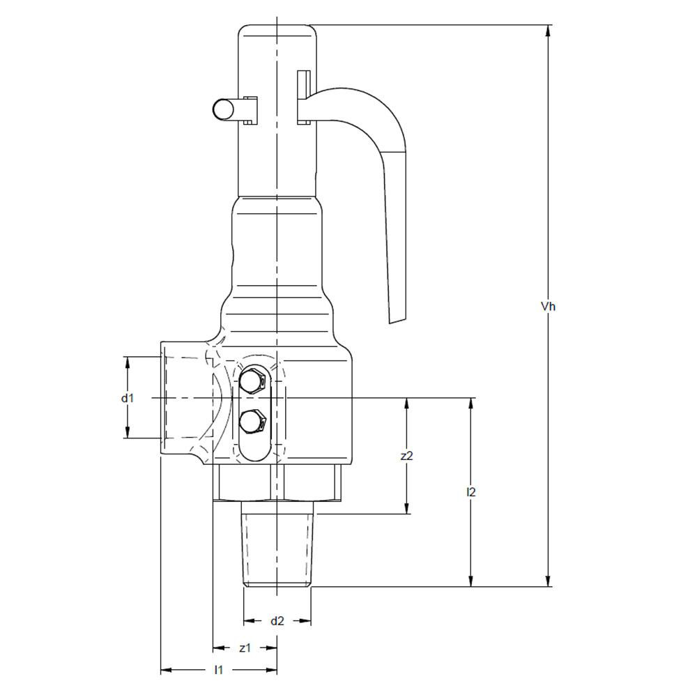 Apollo® Safety Relief Valve: 2" Inlet, 47 Max psi - 19KJHK47