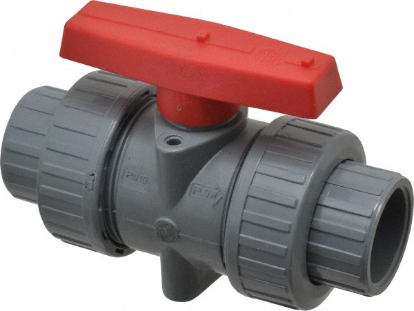 Plast-O-Matic True Union Manual Ball Valve: 1" Pipe - TMBV100EPT-CP
