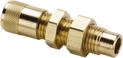 Parker 500 Max psi, 1/4 Tube OD, Bulkhead Solder Union Access Valve - AVUS3BH-4