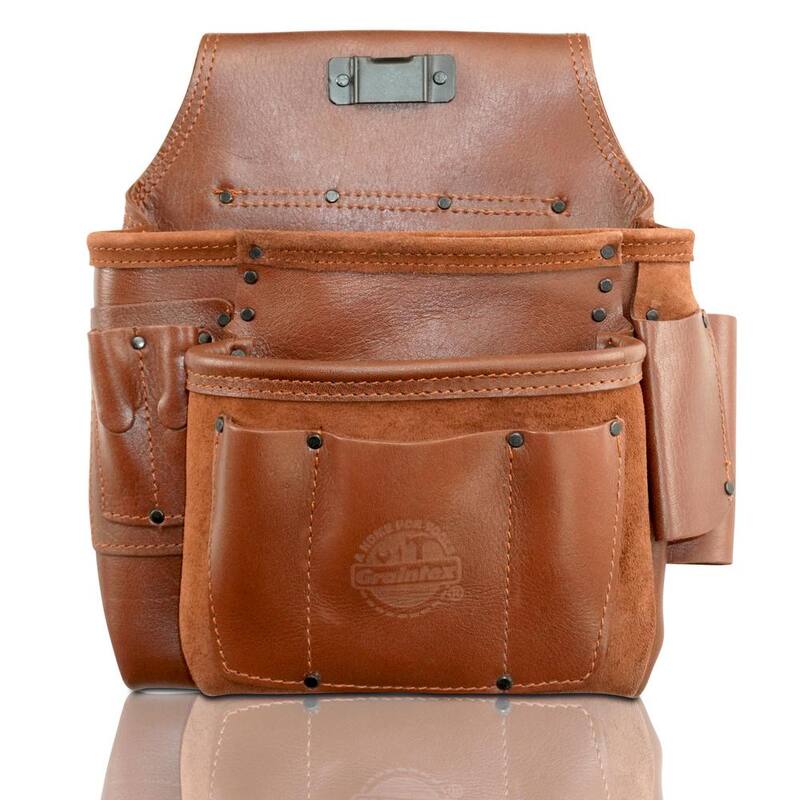 Graintex 5-Pocket Framers Professional Tool Pouch with Ambassador Series Top Grain Leather - AS2577