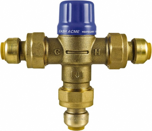 CASH ACME 1/2" Pipe, 145 Max psi, Brass Water Mixing Valve & Unit - 24718