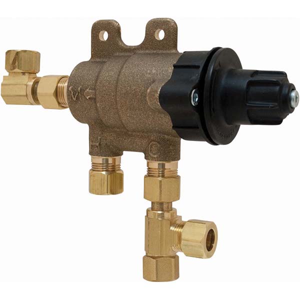 CASH ACME 1/2" Pipe, 145 Max psi, Brass Water Mixing Valve & Unit - 24718