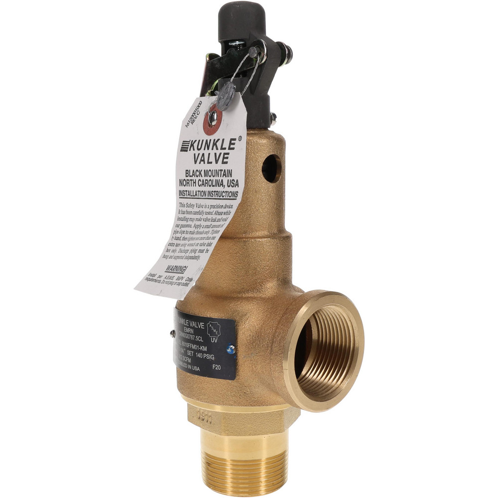 Midwest Control ASME Safety Relief Valve: 1/2" Inlet, 339 CFM, 145 Max psi - 6010DC-145