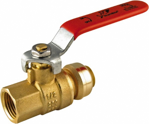 SharkBite Standard Manual Ball Valve: 1-1/2" Pipe, Standard Port - UXLBV41