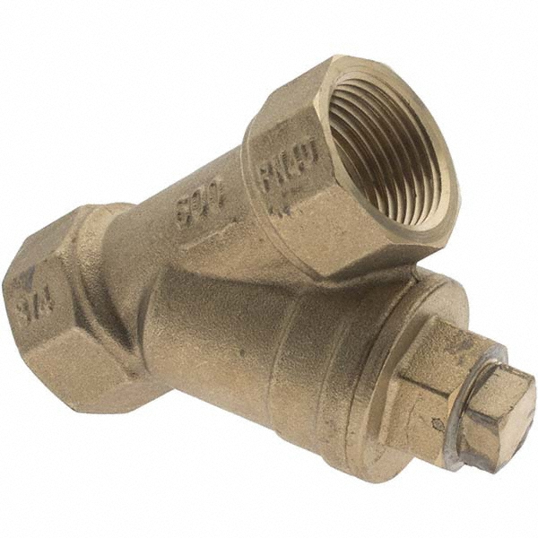 Hoffman Speciality 3/4" Pipe, Female NPT Ends, Cast Brass Y-Strainer - 405027