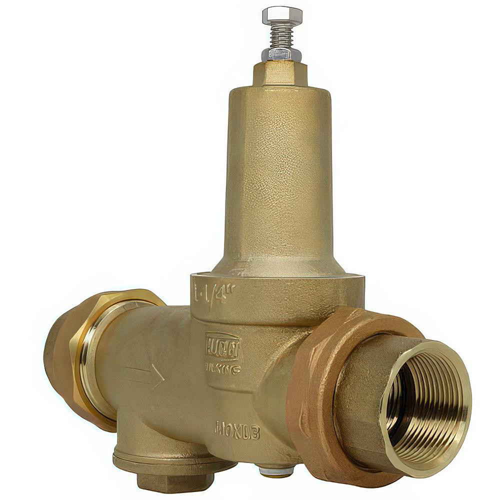 Zurn Pressure Reducing Valves: Pipe Size: 1.25; End Connection: Solder x Solder; Body Material: Bronze - 114-600XL3DUC