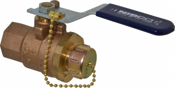 NIBCO Standard Manual Ball Valve: 3/4" Pipe, Full Port - NL95808