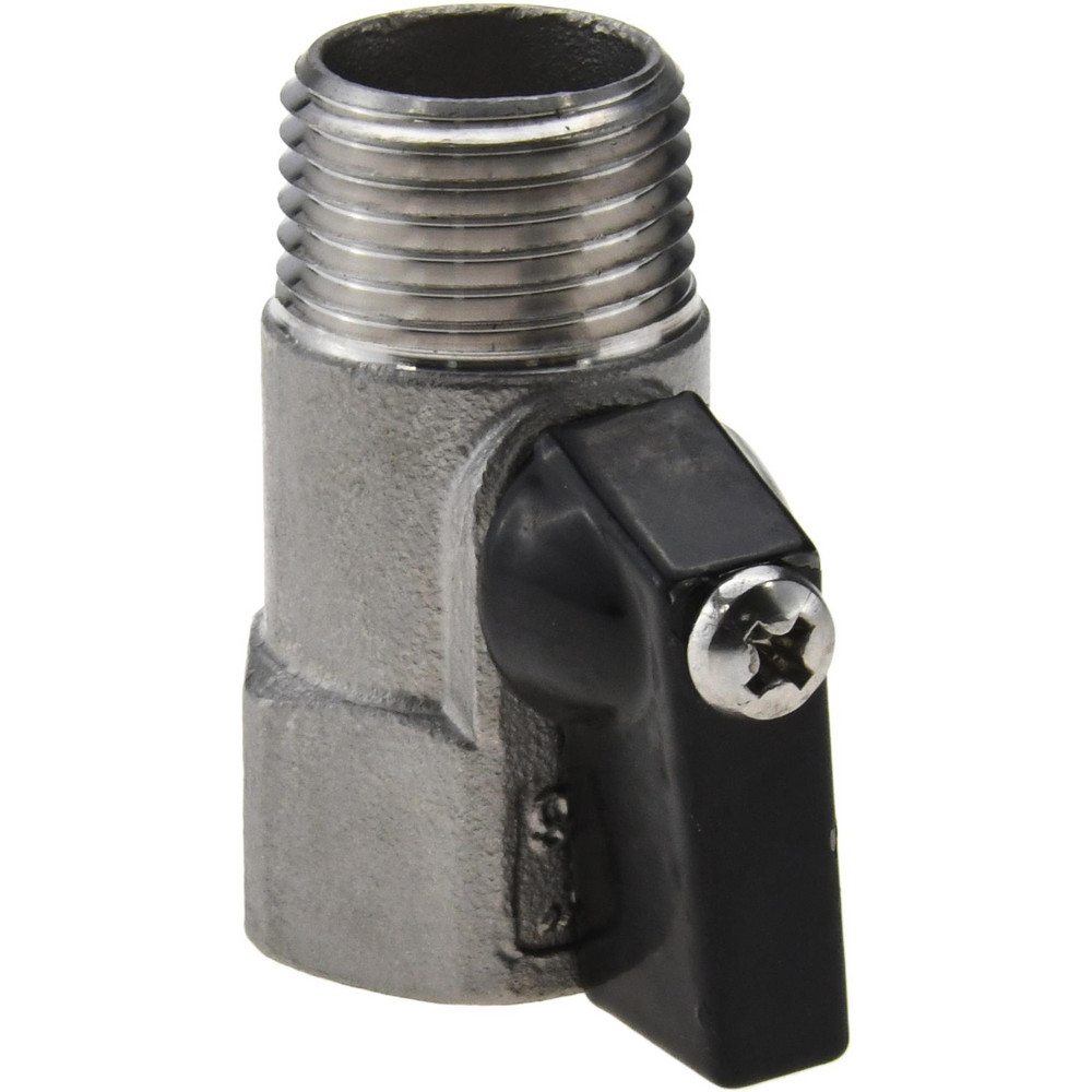 Value Collection Miniature Manual Ball Valve: 1/2" Pipe, Standard Port - 6Q03H15