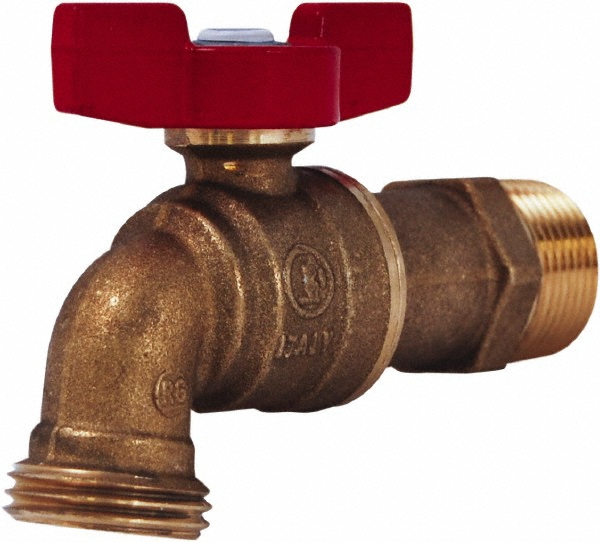 Legend Valve 3/4 Inch Pipe, 125 psi WOG Rating, Brass Hose Bibb, Stop Valve - 107-168
