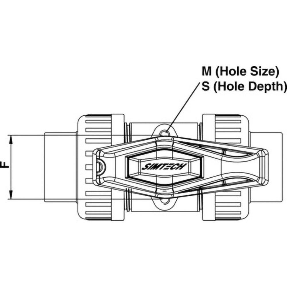 Simtech True Union Manual Ball Valve: 1-1/2" Pipe, Full Port - TBB 301 1 015