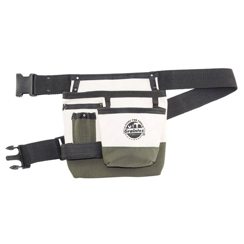 Graintex 5-Pocket Nail and Tool Pouch with Belt in Canvas - CS2899