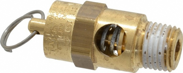 Kingston ASME Safety Relief Valve: 3/8" Inlet, 75 Max psi - 112CSS-3-075