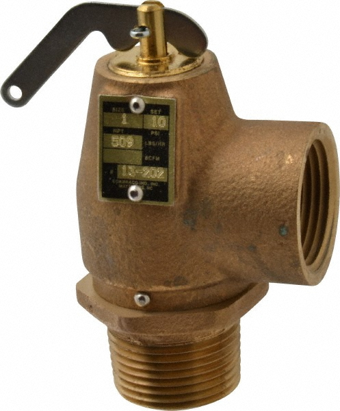 Kingston ASME Safety Relief Valve: 1/4" Inlet, 200 Max psi - 112CR-2-200