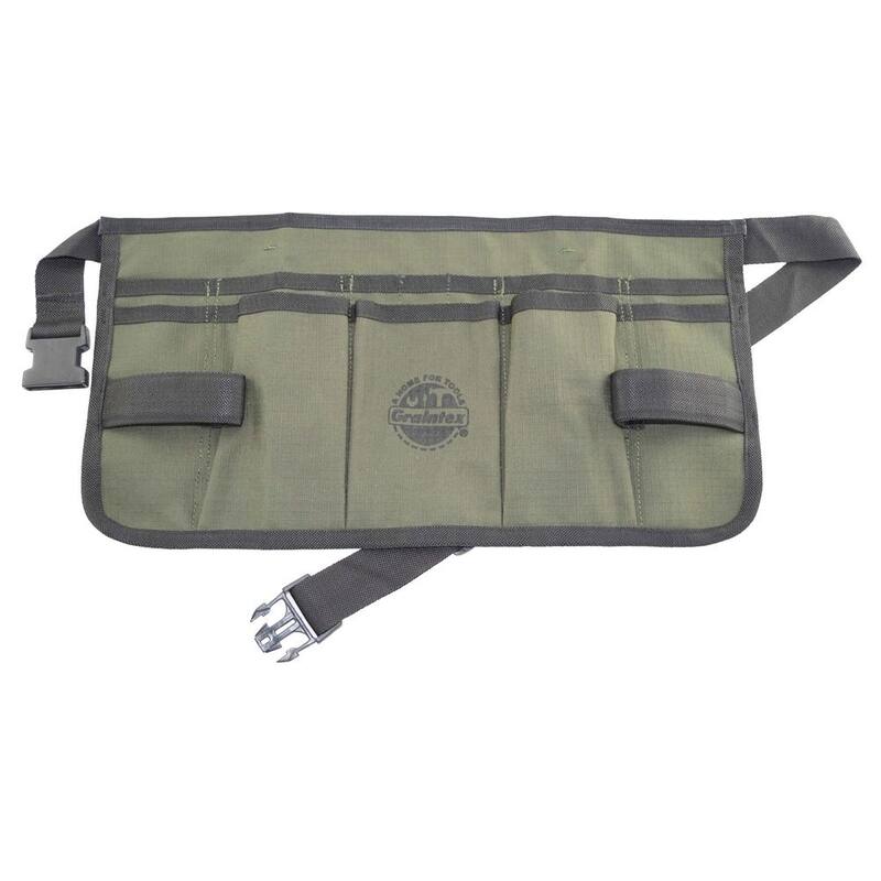 Graintex 12-Pocket Canvas Tool Waist Apron with Web Belt in Green - CA2018