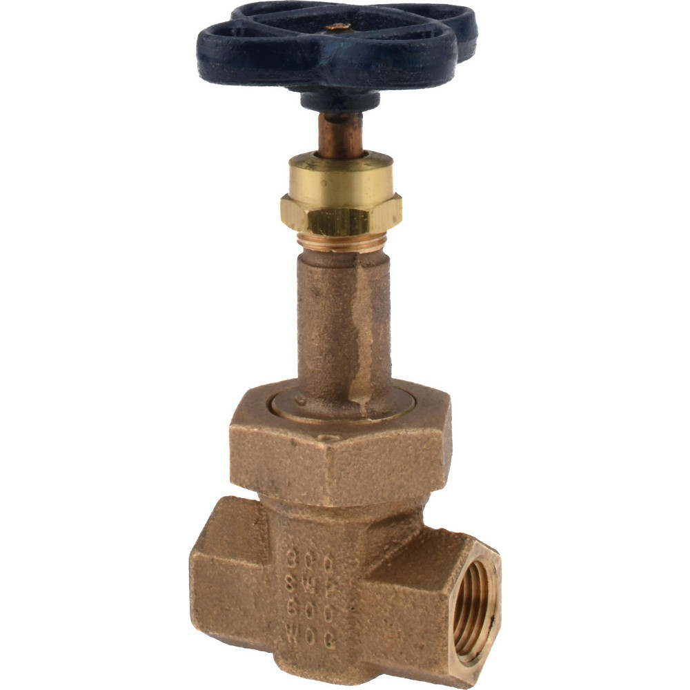 NIBCO Gate Valve: Non-Rising Stem, 3/4" Pipe, Threaded, Bronze - NL2IS08