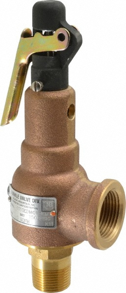 Midwest Control ASME Safety Relief Valve: 3/4" Inlet, 625 CFM, 150 Max psi - 6010ED-150