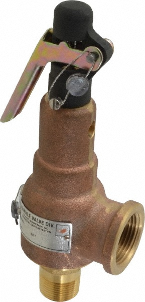 Midwest Control ASME Safety Relief Valve: 3/4" Inlet, 567 CFM, 135 Max psi - 6010ED-135