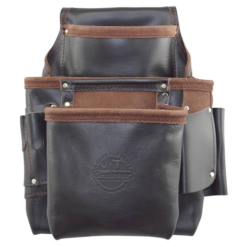 Graintex 9-Pocket Oil Tanned Leather Framers Nail and Tools Pouch - OS2085