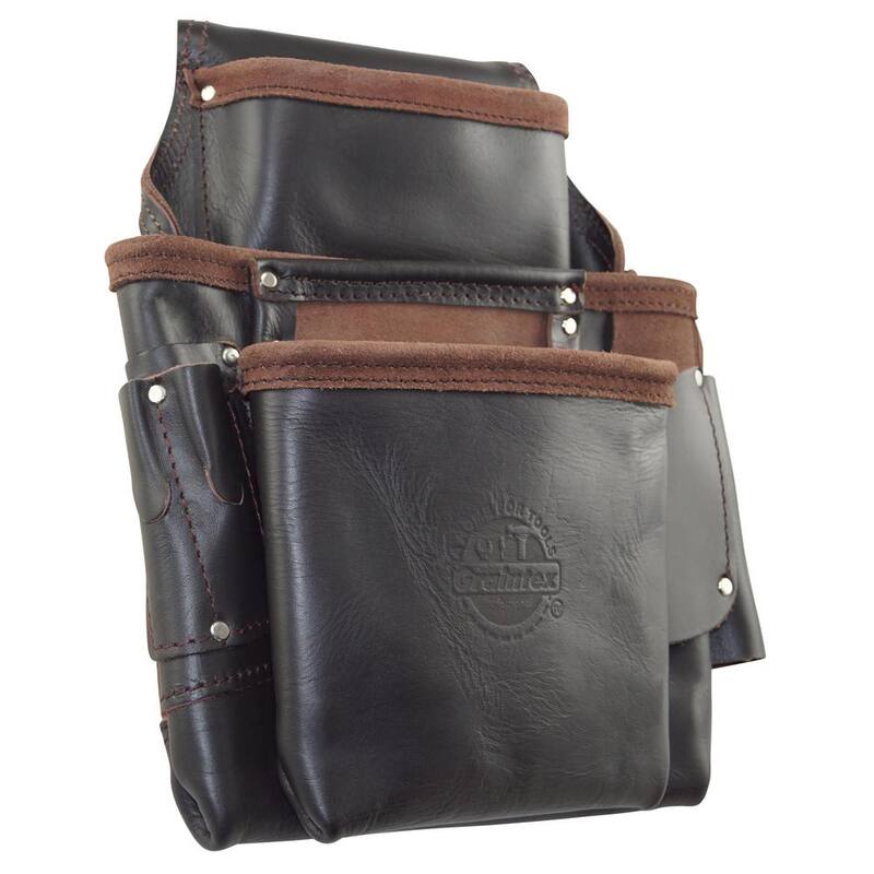 Graintex 9-Pocket Oil Tanned Leather Framers Nail and Tools Pouch - OS2085