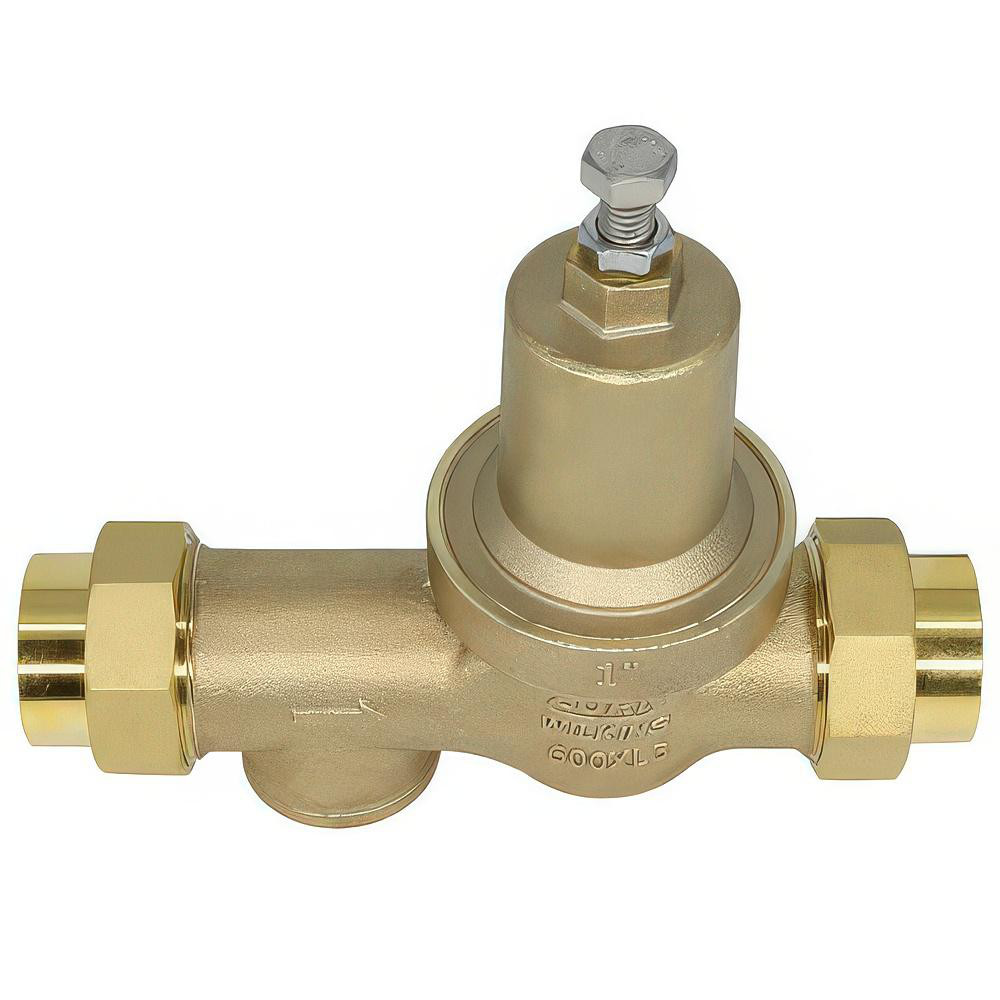 Zurn Pressure Reducing Valves: Pipe Size: 1; End Connection: Solder x Solder; Body Material: Bronze - 1-600XL3DUC