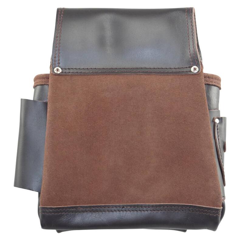 Graintex 9-Pocket Oil Tanned Leather Framers Nail and Tools Pouch - OS2087