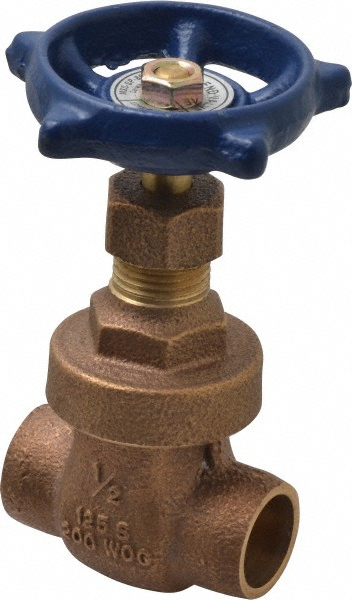 Legend Valve Gate Valve: Non-Rising Stem, 1/2" Pipe, Soldered, Bronze - 104-663