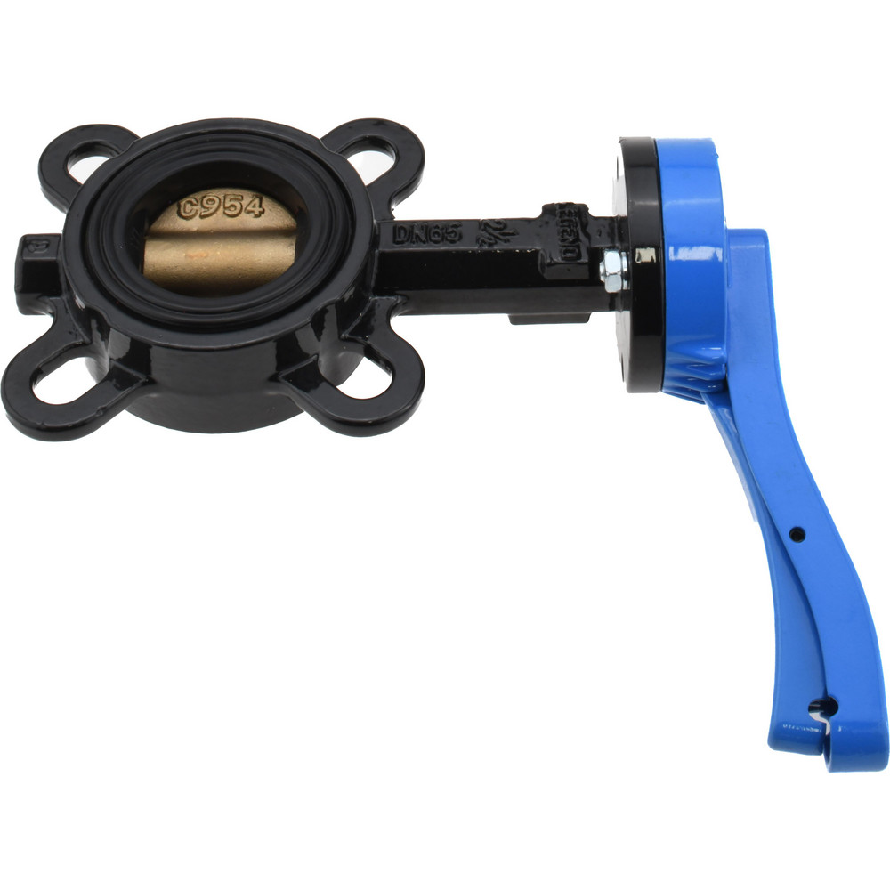 NIBCO Manual Wafer Butterfly Valve: 4" Pipe, Bare Stem Handle - NLH140H